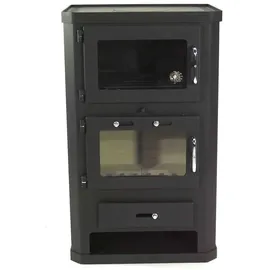 Apex Digital Apex Kaminofen 10kW Stahl Schwarz/Abdeckplatte Kachelofen