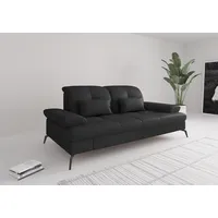 sit&more 2,5-Sitzer SIT & MORE "Amica, inkl. Sitztiefenverstellung und Armteilverstellung", weiß (reinweiß), B:202cm H:90cm T:122cm, Sofas, wahlweise mit Kopfteilverstellung und Bettfunktion