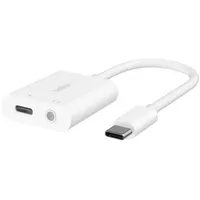 Belkin RockStar 3.5-mm-Klinken-Audio- und USB-C-Ladeadapter weiß (NPA004btWH)