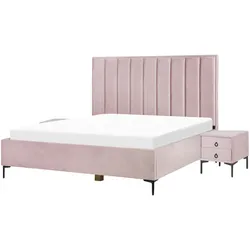 Schlafzimmer komplett Set 3-teilig rosa 180 x 200 cm SEZANNE