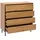 miliboo Kommode mit 4 Schubladen 100 cm Eiche / Beige