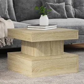 vidaXL Couchtisch mit LED-Leuchten Sonoma Eiche 50 x 50 x 40 cm
