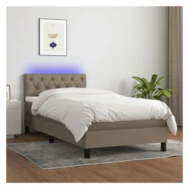 vidaXL Boxspringbett 80 x 200 cm Taupe