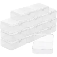 Belle Vous Kleine Aufbewahrungsbox Plastik Transparent mit Deckel zum