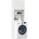 vidaXL Waschmaschinenschrank Weiß 64x24x190 cm Holzwerkstoff vidaXL