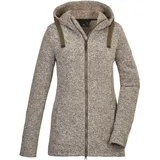 G.I.G.A. DX Damen Strickfleecejacke/Fleecejacke mit Kapuze GW 72 WMN KNTFLC JCKT, olive brown, 42,