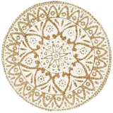 vidaXL Tischsets 6 Stk. Weiß 38 cm Rund Jute