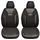 BREMER SITZBEZÜGE Maß Auto Schonbezüge kompatibel mit VW T5 Transporter Fahrer & Beifahrer Set ab 2003-2015 / Auto Schonbezug Velour Kunstleder Set 2er Pack in Schwarz (PS803)
