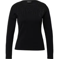 s.Oliver Feinstrick-Pullover mit Schmucksteinen Schwarz 40