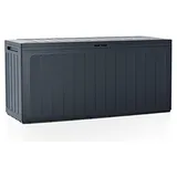 rg-vertrieb Gartenbox Auflagenbox 280L Truhe Box Gartentruhe Boarde Kissenbox Gartenkasten (Anthrazit)