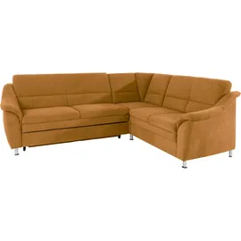Home Affaire Ecksofa HOME AFFAIRE "Cardoso L-Form", gelb (mais), B:249cm H:90cm T:209cm, Luxus-Microfaser Lederoptik (100% Polyester);Luxus-Microfaser (100% Polyester);Luxus-Microfaser ALTARA NUBUCK (100% Polyester);Struktur (100% Polyester), Sofas, Ecksofa,