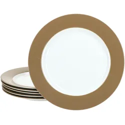 Ritzenhoff 6x Nougat Doppio Kuchenteller braun Frühstücks-Teller Dessert Salat