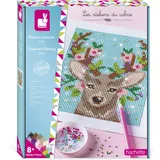 Janod - Diamantmalerei Hirsch - Les Ateliers du Calme - Kreatives Hobby Kinder - Feinmotorik und Konzentration - Ab 8 Jahre, J07948