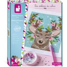 Janod - Diamantmalerei Hirsch - Les Ateliers du Calme - Kreatives Hobby Kinder - Feinmotorik und Konzentration - Ab 8 Jahre, J07948
