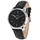 ZEIT-BAR Funk-Armbanduhr Damen, Metallgehäuse, Leder-Uhrband