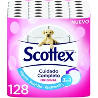 Scottex Original Toilettenpapier, 128 Rollen weiß