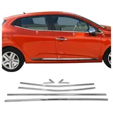 Omac Fensterleisten Zierleisten kompatibel mit Renault Clio 2019-2025 Edelstahl Chrom 8tlg