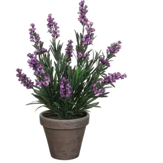 Mica decorations Mica künstlicher Lavendel violett in Topf 33 x 20 cm