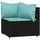 vidaXL Garten-Lounge-Set 3-tlg. schwarz