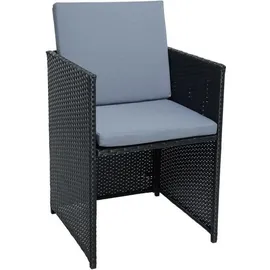 Estexo Rattanmöbel Set 4-tlg. Schwarz