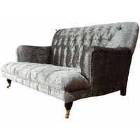 JVmoebel Chesterfield-Sofa, Sofa Zweisitzer Klassisch Design Wohnzimmer Chesterfield Sofas silberfarben