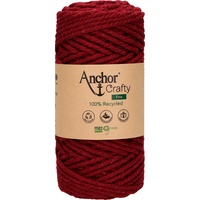 Anchor Crafty (Makramee-Garn, gedreht) 5mm, Garn + Wolle, Rot