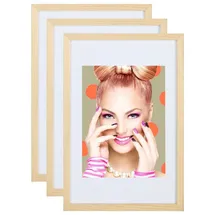 Ideal Trend Bilderrahmen 3er 5er Set Holz Bilderrahmen Lifestyle Plexi Foto Rahmen Collage Wand