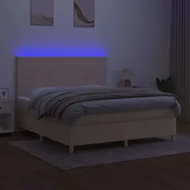 vidaXL Boxspringbett 180 x 200 cm Creme