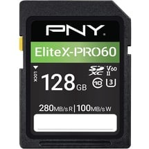 PNY EliteX-PRO 60 R280/W100 SDXC 128GB, UHS-II U3, Class 10 (P-SD128V60280EXP6-GE)