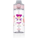 Sigg Trinkflasche (0.45 L), Kinderflasche mit auslaufsicherem Deckel, einhändig bedienbare Trinkflasche mit Strohhalm, Pink
