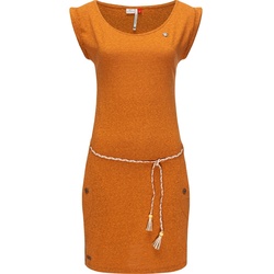 Shirtkleid RAGWEAR „Tag“ Gr. XL (42), Normalgrößen, braun (zimt) Damen Kleider Freizeitkleider leichtes Jersey-Kleid in melierter Optik
