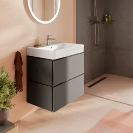 Hansgrohe Xilesa E Waschtischunterschrank 2 Schubkästen PushOpen, Schiefergrau matt