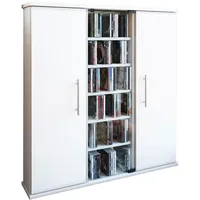 VCM CD-Regal Santo 86 x 18 x 91,5 cm Weiß