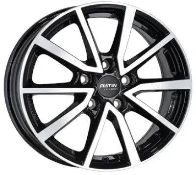 Platin P95 Diamond Black Front Polished 6.5x16 ET 50 5/114.3 Alufelge Schwarz