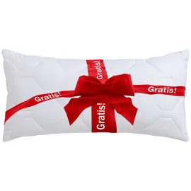 MY HOME Microfaserbettdecke MY HOME "Corella, Bettdecke 135x200 cm, mit Gratis-Kissen dazu: 40x80 cm", weiß, B:135cm L:200cm, Obermaterial: 100% Polyester.