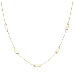 Luigi Merano Collier Ankerkette mit ovalen Gliedern, Gold 375 Ketten   Gold Damen 