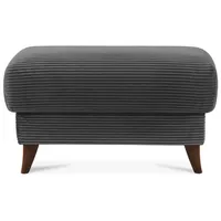 KONSIMO® Sitzhocker mit Stauraum GUSTAVO hergestellt in der EU, handgefertigt, braun Füße 13 cm, Elegant grau