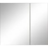 Spiegelschrank HOME AFFAIRE "Wisla" Schränke Gr. B/H/T: 80 cm x 70 cm x 15 cm, 2 St., grau (anthrazit, eichefarben sonoma) Bad-Spiegelschränke Breite 80 cm