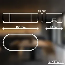 Briloner Luxtrail Einspeisung Schienensystem Zubehör 15 cm Schwarz