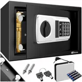 DEUBA Tresor 107130, schwarz, 20 x 31cm, mit Elektronikschloss, 4,3kg