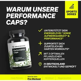 Natural Elements Performance Caps Koffein Kapseln 97 g