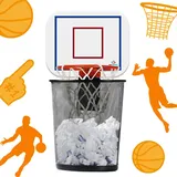 Mad Monkey Basketballkorb Mülleimer - Lustiger Papierkorb für Jugendzimmer oder Büro - Basketball Mülleimer mit Sound - Perfektes Gadget für Basketball Fans