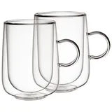 Villeroy & Boch Latte-Macchiato-Glas Set 2tlg. Artesano Hot&Cold Beverages Länge 12,8 x Breite 9,6 Höhe 12,5 cm
