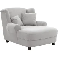Home Affaire Oase Luxus-Microfaser 120 x 101 x 142 cm silber mit Zierkissen