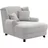 Home Affaire Oase Luxus-Microfaser 120 x 101 x 142 cm silber mit Zierkissen