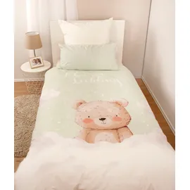 OTTO home Kinderbettwäsche OTTO HOME "Kleiner Liebling in Gr. 100x135 und 135x200 cm", grün, B/L: 135cm x 200cm, 1 Stk., 1 Stk., Renforcé, B/L: 80cm x 40cm, 2 Stk.