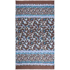 Betty Barclay Basic-Schal mit Animalprint in Blau/Braun | Gr.: onesize