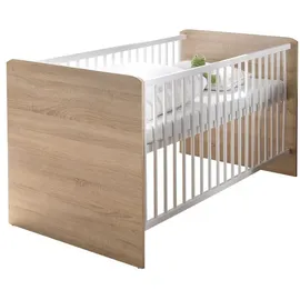Begabino Babyzimmer Wiki 4 Teile in Sonoma Eiche und Weiß - Kinderzimmer komplett Set von Begabino - Braun/Weiß