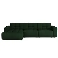 Emoebel24 Modulare Ecksofa L-form Links Bergi 284x166x70 cm Grün - Grün