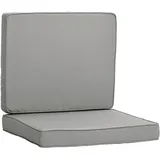 Outsunny Sitzkissen 56 x 52 cm Hellgrau